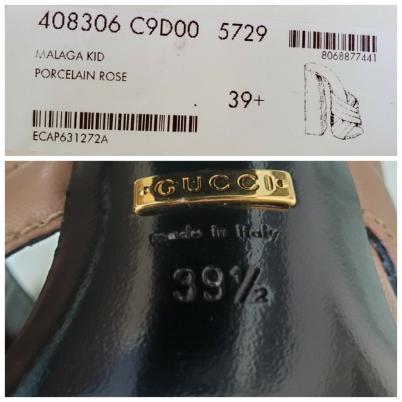 Gucci Webby High Heel Crossover Sandals Nude 9 - Picture 7 of 8